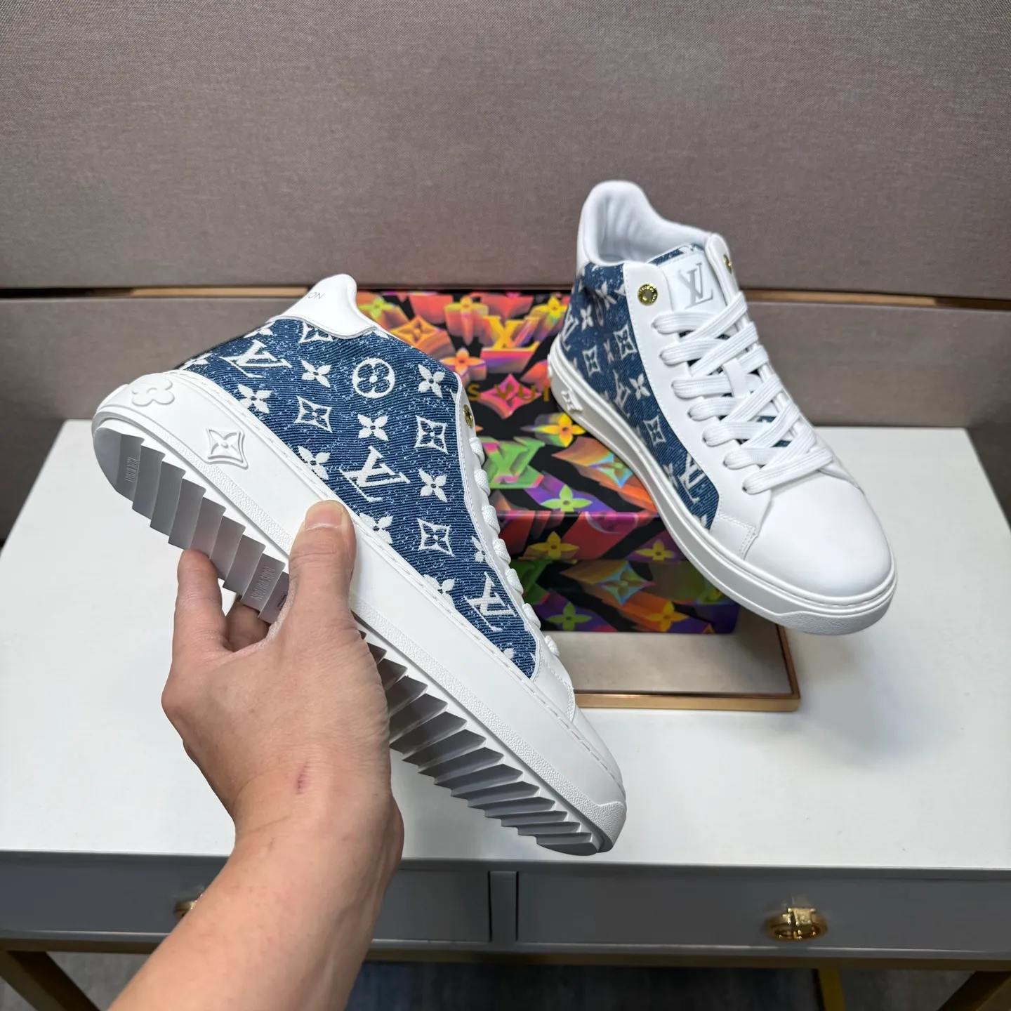 Men's men's shoes 💰pp560 [LV～] Men's casual high-top shoes 2025z cabinet sales simultaneously 🔶Size: 38-44#️⃣ 🔷4 colors🔜The upper is made of multi-material splicing➕Mesh lining, comfortable and breathable, sole: original comfortable and wear-resistant outsole, ⚠️real thing📱photographed🎬real thing is better📢📢📢